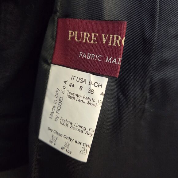 Cinziaerre Rodel SPA Long Line Coat Luxury Italian Wool Coat Women’s US8 Black - Picture 6 of 12